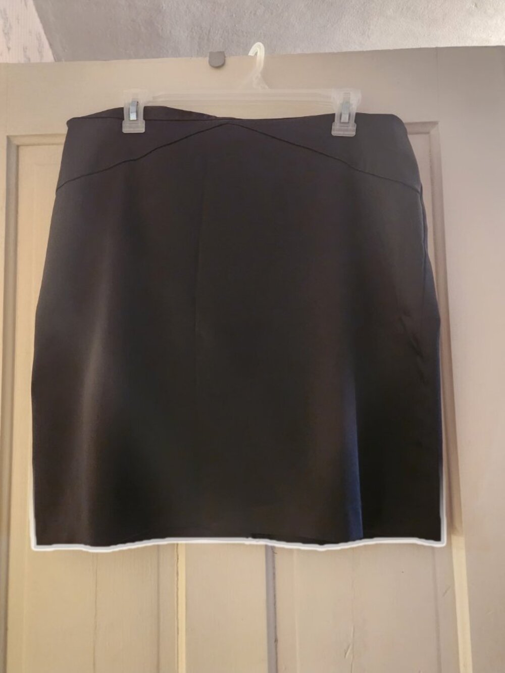 Size 16 Black Satin Pencil Skirt